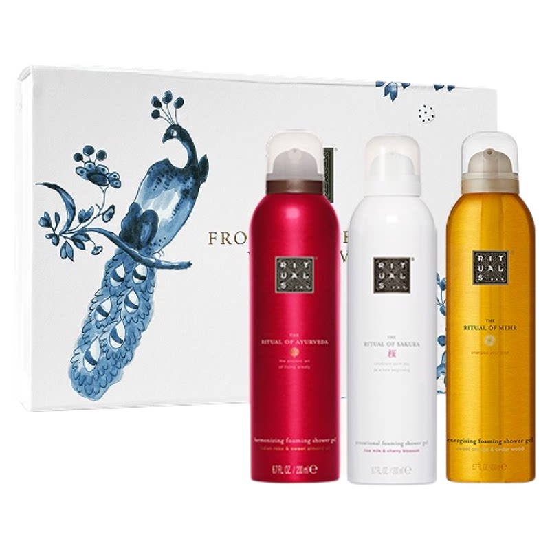 Rituals怡式香氛泡泡瓶沐浴露礼盒洗护发泡留香