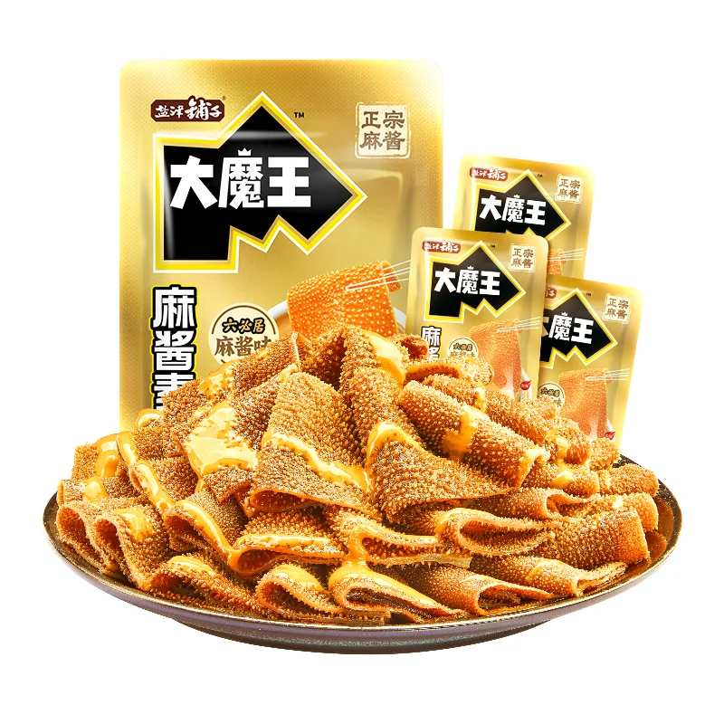 盐津铺子大魔王六必居麻酱素毛肚零食小吃休闲食品辣爽魔芋小零食