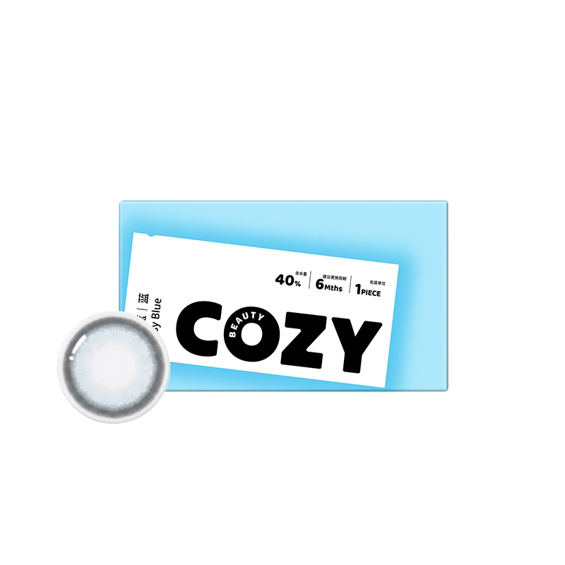 可糖cofancy半年抛2片大小直径彩色隐形眼镜近视三明治美瞳学生