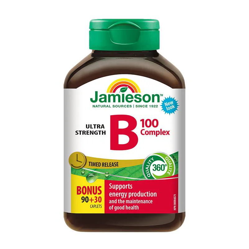 【自营】Jamieson健美生复合维生素B族缓释片120片B12补充VB肌醇