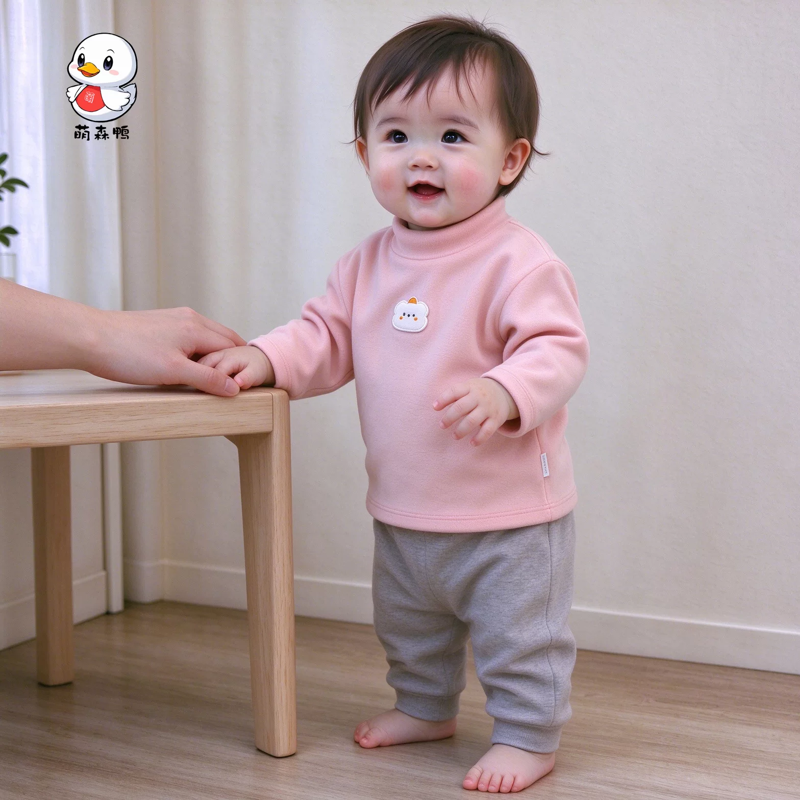 2026秋冬新款加厚男女童奥利绒卫衣洋气儿童上衣中小童可爱打底衫