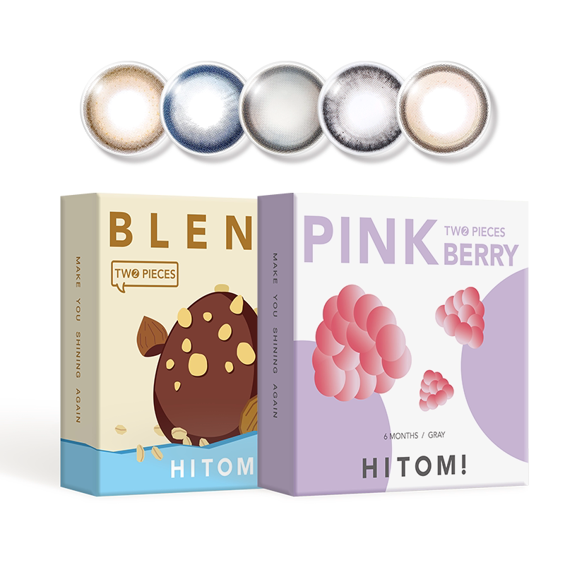 HITOMI希多蜜巧克力半年抛美瞳2片自然大小直径隐形眼镜西西里岛