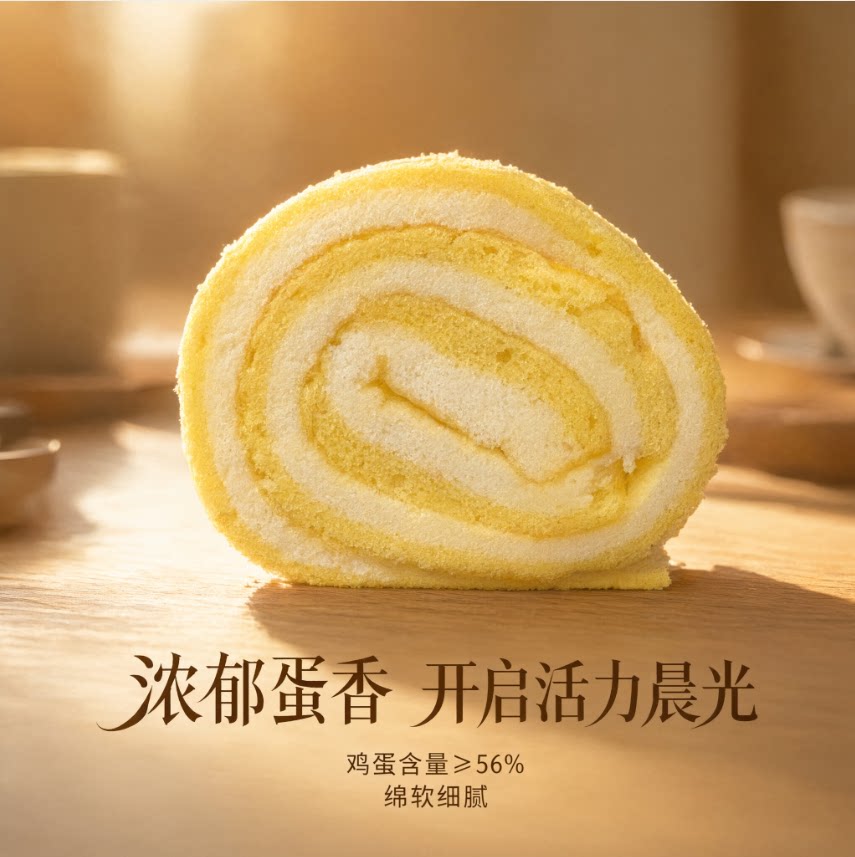 X味趣鲜作瑞士卷早餐芝士蛋糕卷4个208g